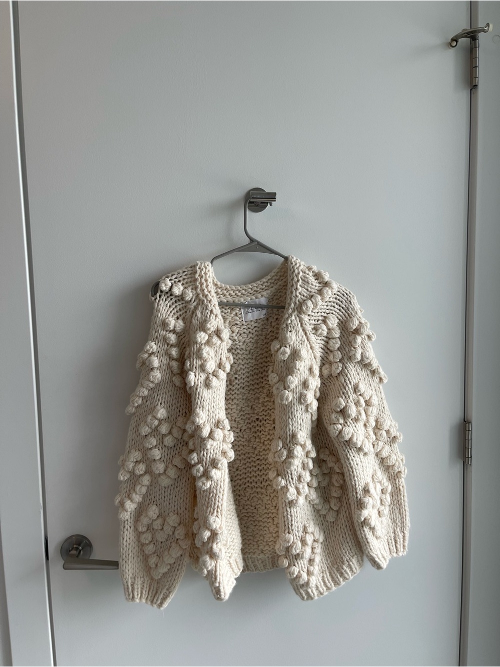 ChicWish Chunky Cream Pom-Pom Knit Women's Sweater Cardigan